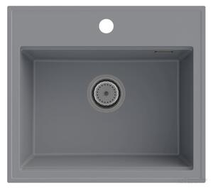 Gamma Modern 5055, chiuveta granit cu 1 compartiment 560x500x210 mm, gri, GMA-ZM-55-G