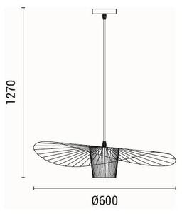 Lustră pe cablu 1xE27/40W/230V negru