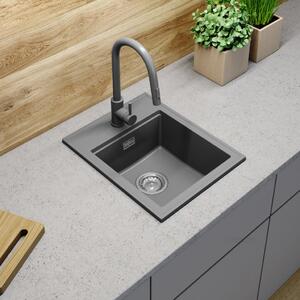 Gamma Modern 4050, chiuvetă granit cu 1 compartiment 400x500x180 mm, gri, GMA-ZM-4050-G