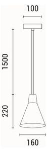 Lustră pe cablu 1xE27/15W/230V crem