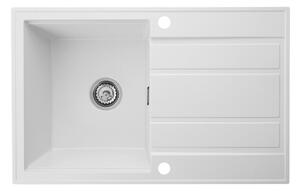 Gamma Modern 8050, chiuvetă granit cu 1 compartiment 790x500x210 mm, alb, GMA-ZM-8050-WH