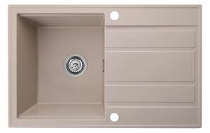 Gamma Modern 8050, chiuvetă granit cu 1 compartiment 790x500x210 mm, bej, GMA-ZM-8050-B