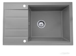 Gamma Modern 8010, chiuvetă granit cu 1 compartiment 800x500x210 mm, gri, GMA-ZM-8010-G