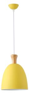 Lustră pe cablu 1xE27/15W/230V galben pr. 23 cm