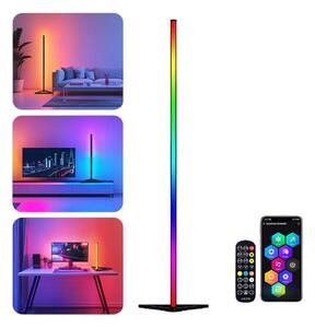 Lampa de colț LED cu iluminare ambientală, reglaj al intensității luminoase și control prin muzică