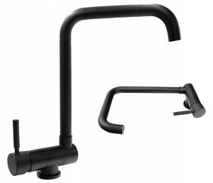 Gamma Window, baterie pliabilă pentru chiuvetă înaltă h-340, negru mat, GMA-BWW-BK