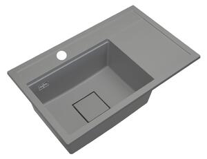 Gamma Quadro 8151, chiuvetă granit cu 1 compartiment 800x500x220 mm, gri, GMA-ZLE000188