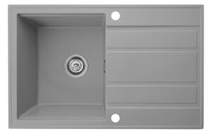 Gamma Modern 8050, chiuveta granit cu 1 compartiment 790x500x210 mm, gri, GMA-ZM-8050-G
