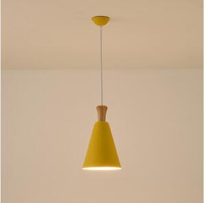 Lustră pe cablu 1xE27/15W/230V galben pr. 20 cm