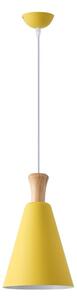 Lustră pe cablu 1xE27/15W/230V galben pr. 20 cm