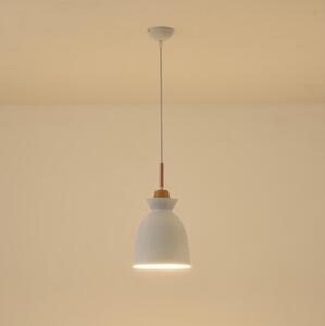 Lustră pe cablu 1xE27/15W/230V alb pr. 28 cm