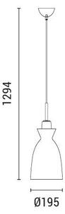 Lustră pe cablu 1xE27/15W/230V alb pr. 28 cm