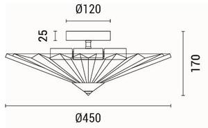 Plafonieră 5xE14/15W/230V gri