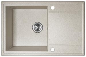 Kuchinox Hunter, chiuvetă granit cu 1 compartiment 670x440x180mm, bej, LAV-SBU_411T