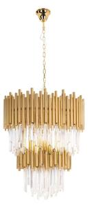 Lustră pe lanț MAXLIGHT P0283 VOGUE 16xE14/40W/230V d. 60 cm auriu