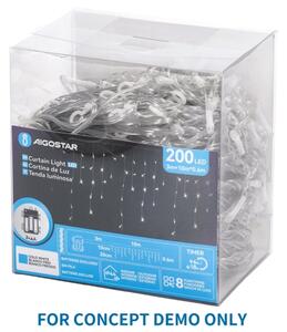 Aigostar - LED instalație de Crăciun pentru exterior 200xLED/8 funcții 13x0,4m IP44 multicolor