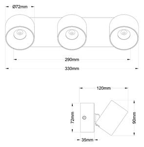 Globo 56961-3S - Spot LED RAE, 3xLED/6W/230V