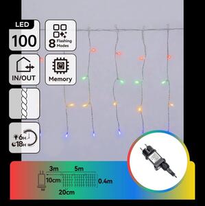 Aigostar - Ghirlandă LED de exterior pentru Crăciun 100xLED/8 funcții 8x0,4m IP44 multicolor
