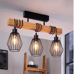 Eglo 780168 - Lustră aplicată TABODI 3xE27/40W/230V pin/negru