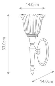 Elstead BATH-DRYDEN1-PB-LED Aplica de perete pentru baie DRYDEN, 1x G9, 3W, 230V, IP44, auriu