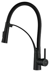 Kuchinox Olor, baterie chiuveta inalta cu brat elastic, negru mat, LAV-BKR_B78D