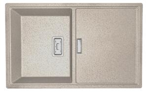 Laveo Tonga, chiuveta granit cu 1 compartiment 800x500x190 mm, bej, LAV-SPT_411Y