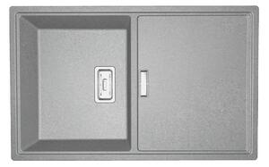 Laveo Tonga, chiuvetă granit cu 1 compartiment 800x500x190 mm, gri, LAV-SPT_511Y