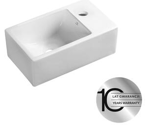 Laveo Kvadrato, chiuveta ceramica 355x210x130 mm, alb lucios, LAV-VUK_6135