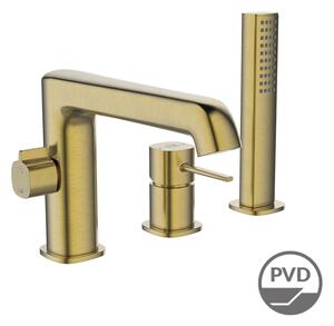 Laveo Pola, baterie baie cu 3 orificii, auriu mat, LAV-BAP_G13B