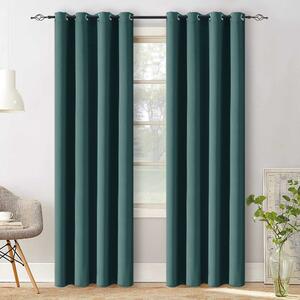 Draperie albastru-verde OXFORD 140x250 cm Agatat: Inele metalice