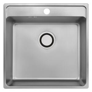 Laveo Besos, chiuvetă din oțel inoxidabil cu 1 compartiment 480x490x210 mm, oțel, LAV-SLB_210T