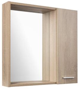 Aqualine Aqualine, bucătărie ZOJA/KERAMIA FRESH STRIP cu iluminare LED, 60x60x14cm, dreapta, stejar platinat, 45028S