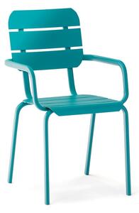 Set 4 scaune de grădină cu cotiere Ezeis Alicante, albastru