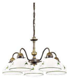 Lustră pe lanț Kolarz 731.85.100 NONNA 5xE27/75W/230V verde