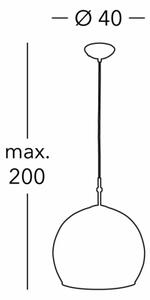 Lustră pe cablu Kolarz 0392.31L.3.Aq.Ch LUNA 1xE27/60W/230V 24K auriu