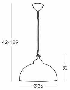 Lustră pe cablu Kolarz 731.32.102 NONNA 1xE27/75W/230V d. 36 cm verde