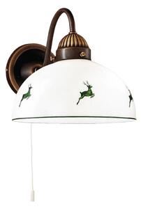 Lampă de perete Kolarz 731.61.100 NONNA 1xE27/75W/230V maro/verde