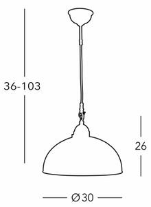 Lustră pe cablu Kolarz 731.30.101 NONNA 1xE27/75W/230V d. 30 cm verde