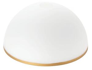 Abajur de rezervă din sticlă pentru lustră și lampadar OLD LAMP E27 d. 30 cm alb/auriu