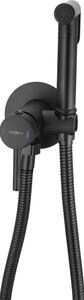 Mexen Elba, baterie pentru bideu ascuns cu spray manual, negru mat, 7599250-70