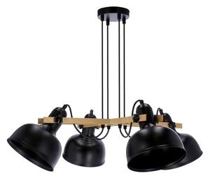 Lustră pe cablu RENO 4xE27/40W/230V neagră/maro