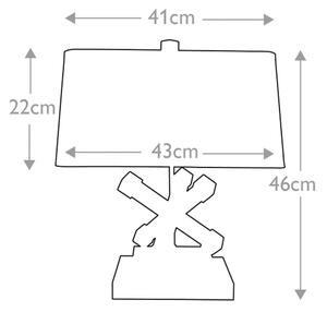 Lampă de masă Elstead GN-JACKSON-SQUARE-TL JACKSON SQUARE 1xE27/60W/230V