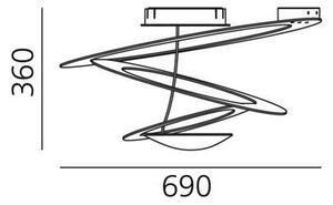 Plafonieră LED dimabilă Artemide 1255120A PIRCE LED/44W/230V 3000K auriu