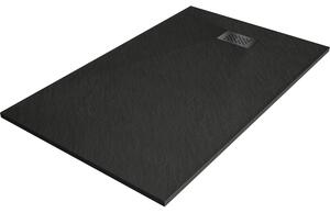 Mexen Hugo, cadă de duș dreptunghiulară SMC 150 x 90 cm, negru, capac negru, 42709015-B