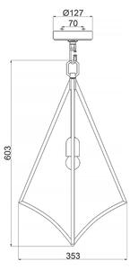 Lustră pe lanț Feiss FE-NICO-P-M-BB NICO 1xE27/60W/230V
