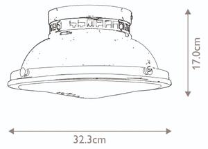 Plafonieră Hinkley HK-AMELIA-F-M-RB AMELIA 2xE27/40W/230V negru/bronz