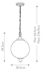 Lustră pe lanț Feiss FE-PARKMAN-PL-PN PARKMAN 1xE27/60W/230V