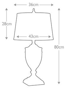 Lampă de masă Quoizel QZ-DENNISON-PN DENNISON 1xE27/60W/230V crom lucios