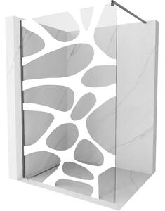 Mexen Kioto, paravan de duș walk-in 90 x 200 cm, sticlă transparentă 8 mm model alb, profil grafit, 800-090-101-66-97