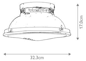 Plafonieră Hinkley HK-AMELIA-F-M-CM AMELIA 2xE27/40W/230V crom lucios